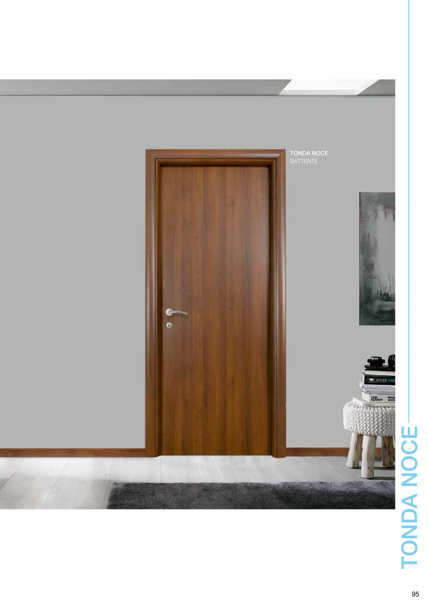 Porta da interno 1 anta battente TONDA NOCE
