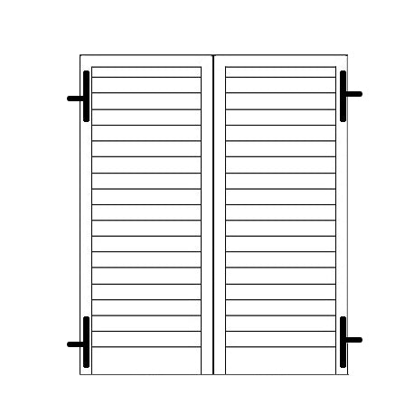 Persiana in alluminio stecca orientabile finestra 2 ante
