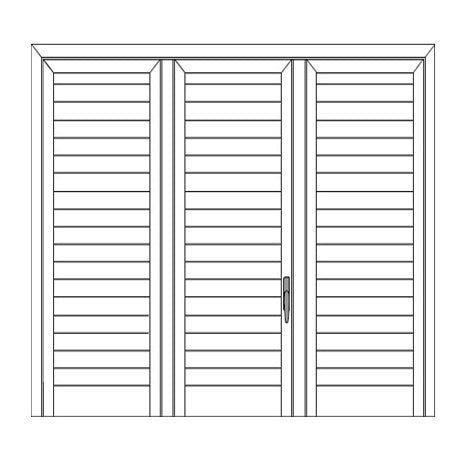 Persiana in alluminio stecca orientabile finestra 3 ante