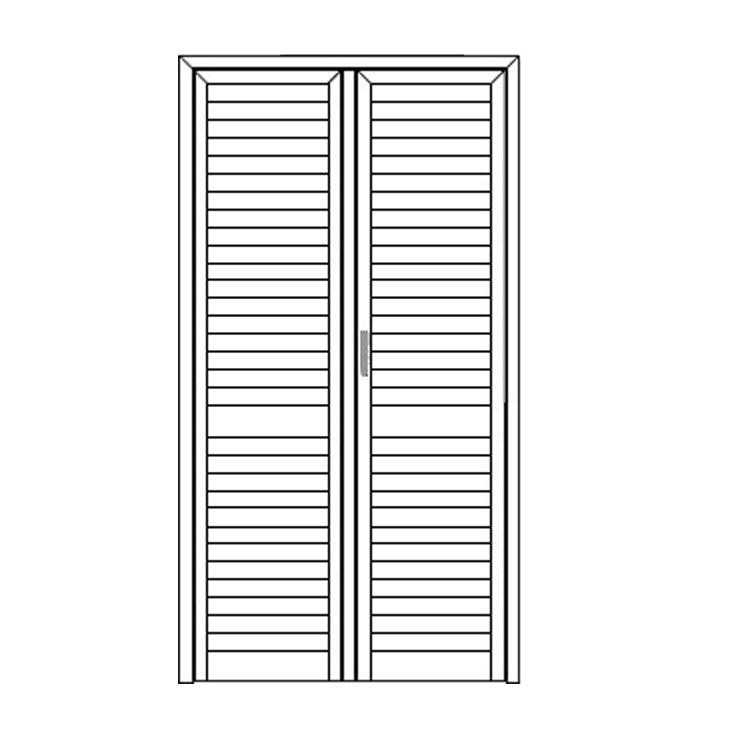 Persiana Portafinestra stecca ovalina 2 ante 115x225