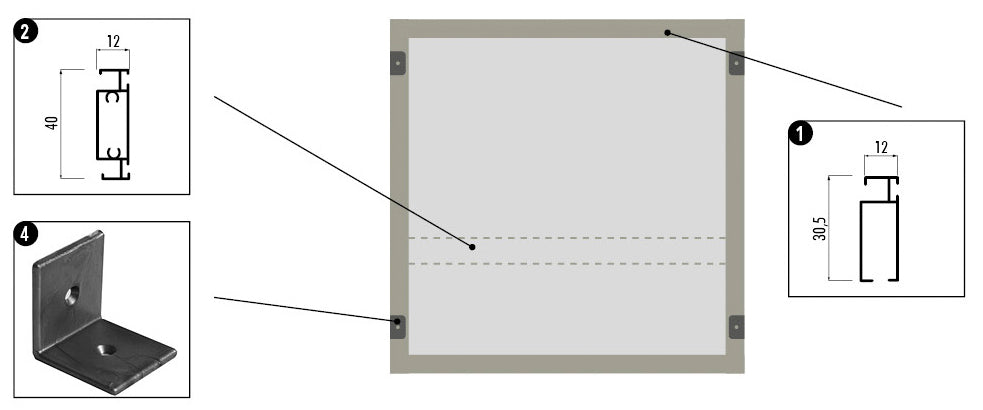 Zanzariera a Telaio Fisso Finestra 1 anta effetto legno