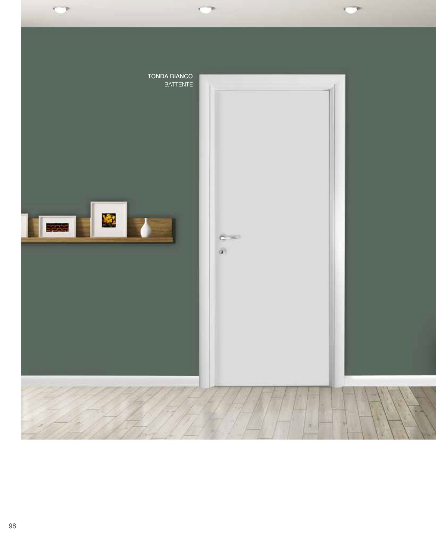 Porta da interno 1 anta battente TONDA BIANCO