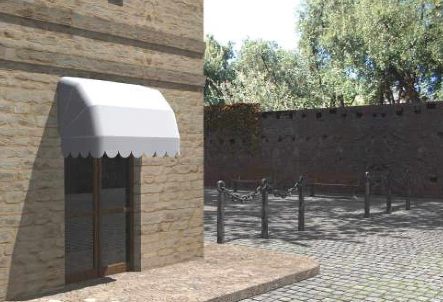 Tenda a cappotta TINTA UNITA cm 450x150