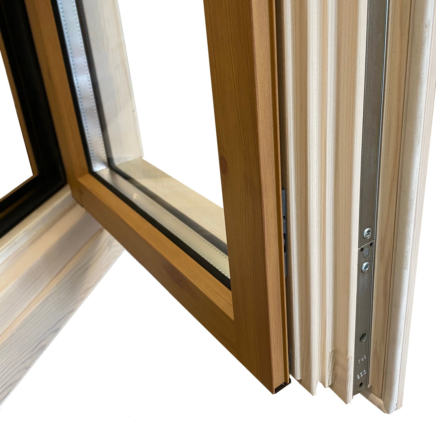 Finestra in LEGNO LACCATO/ALLUMINIO RAL 3 ante