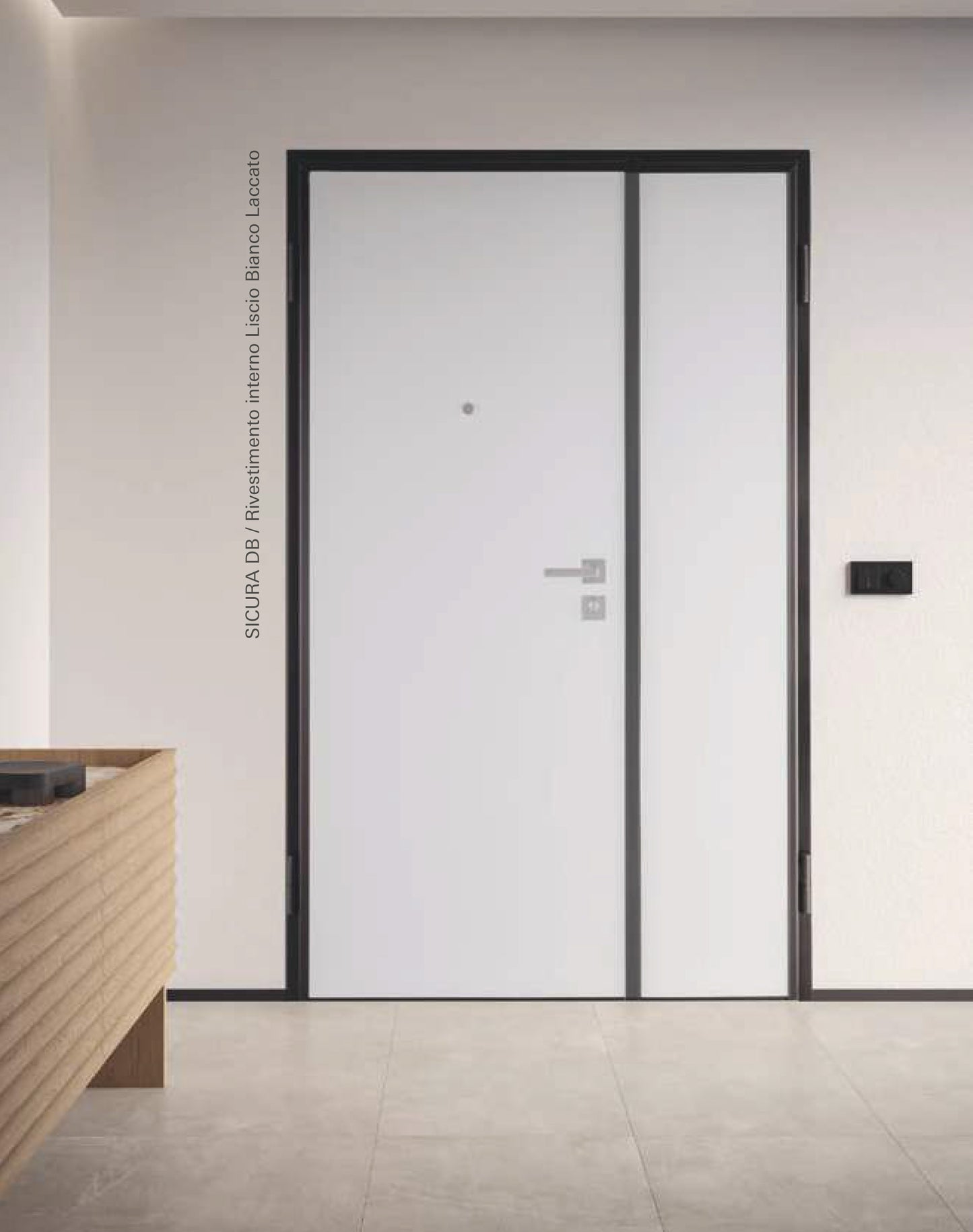 Porta Blindata 1 anta Pannelli Standard Telaio Silver