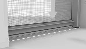 Zanzariera a molla verticale Finestra 3 ante effetto legno