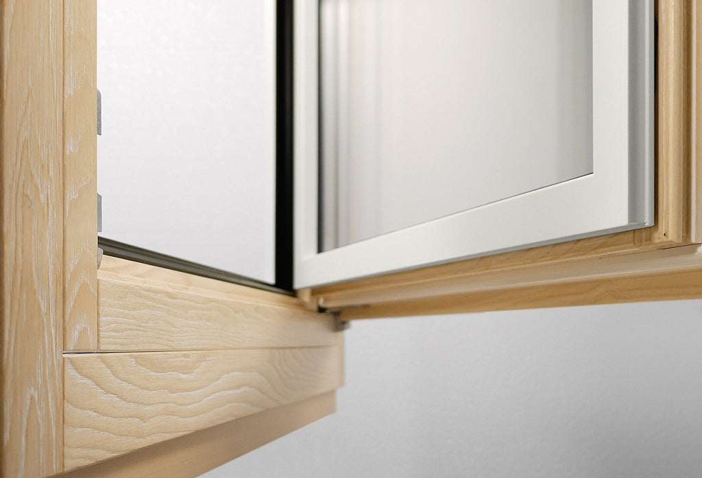 Telaio Fisso small in LEGNO MORDENZATO/ALLUMINIO RAL