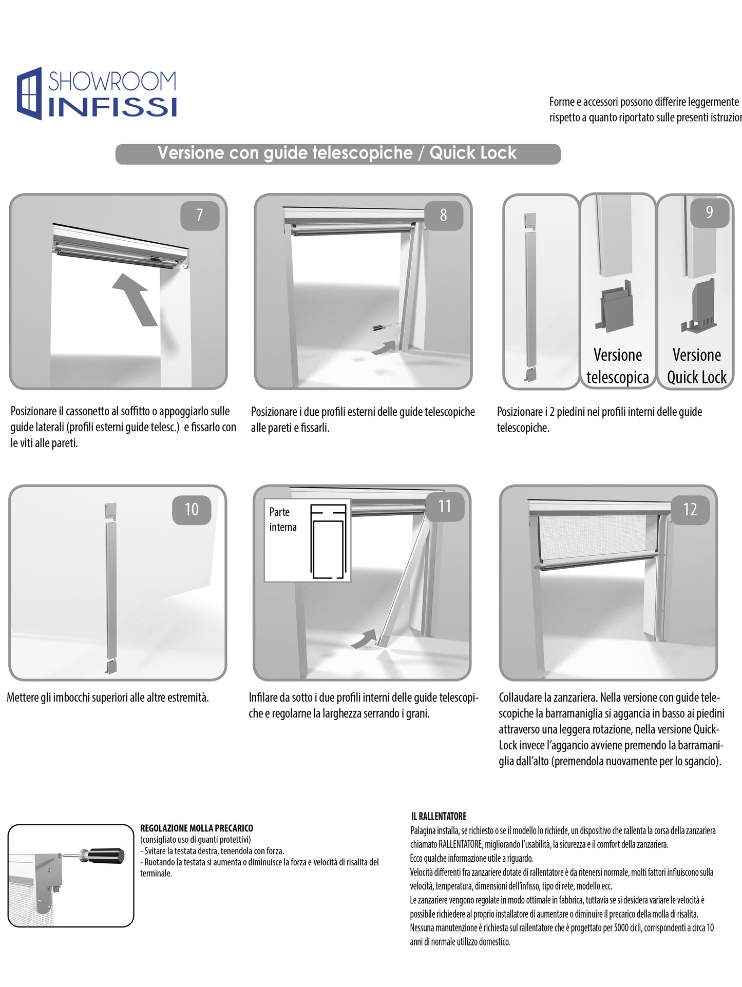 Zanzariera a molla verticale Finestra 2 ante effetto legno