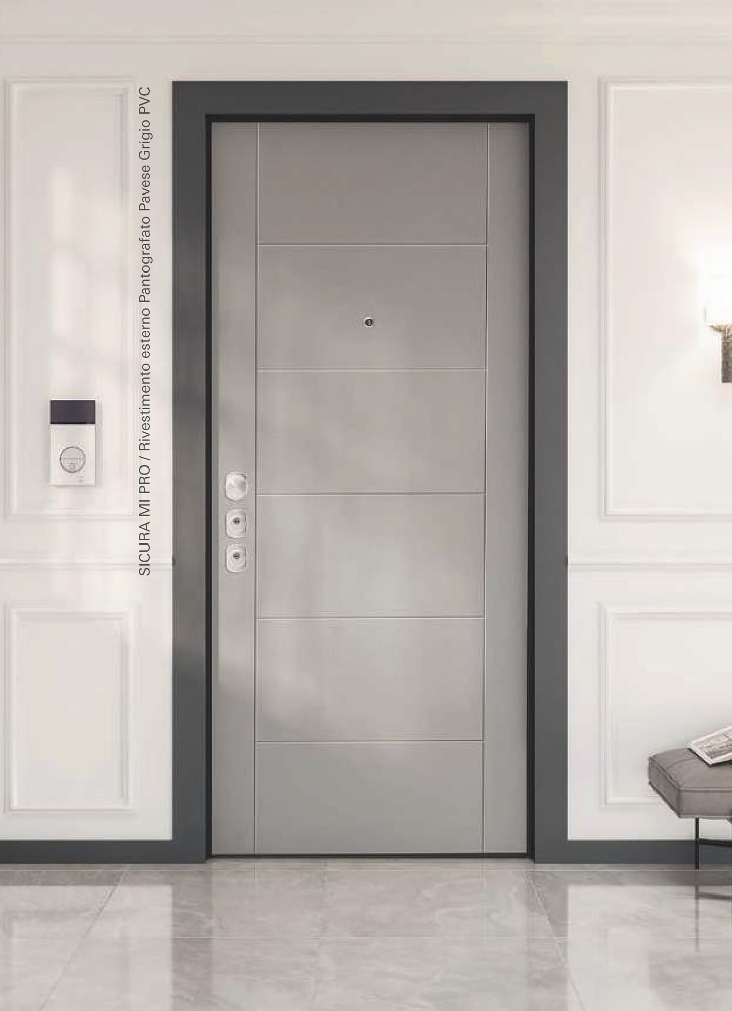 Porta Blindata 1 anta Pannelli Standard Telaio Silver