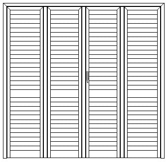 Persiana Portafinestra stecca orientabile 4 ante 240x240
