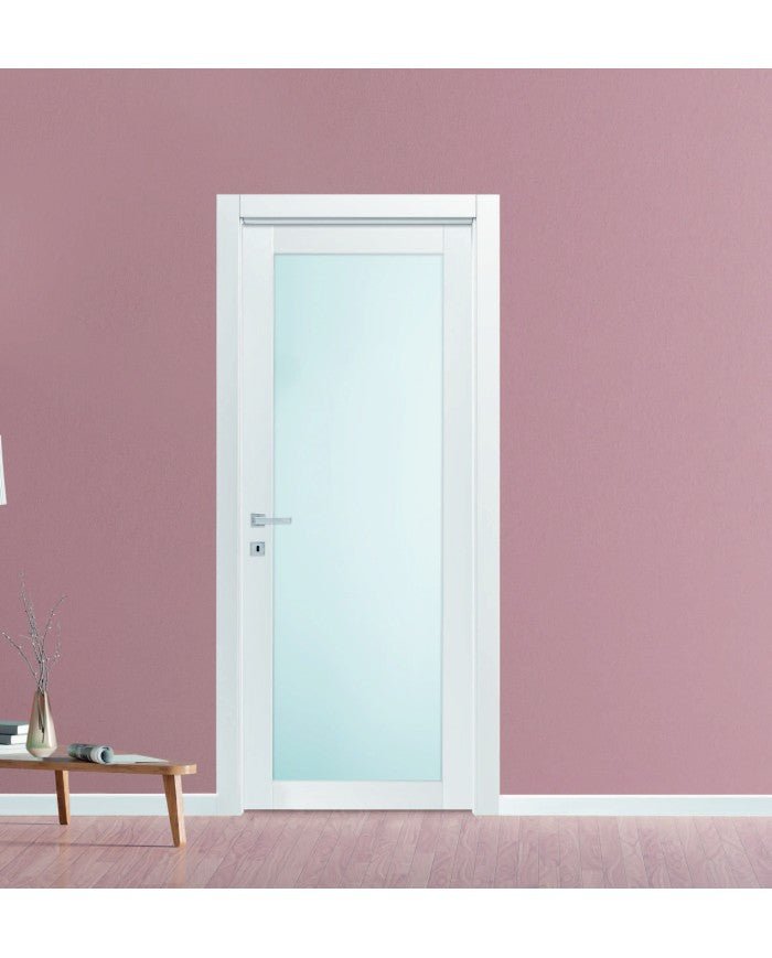 Porta da interno 1 anta battente BIANCO MATRIX VETRO