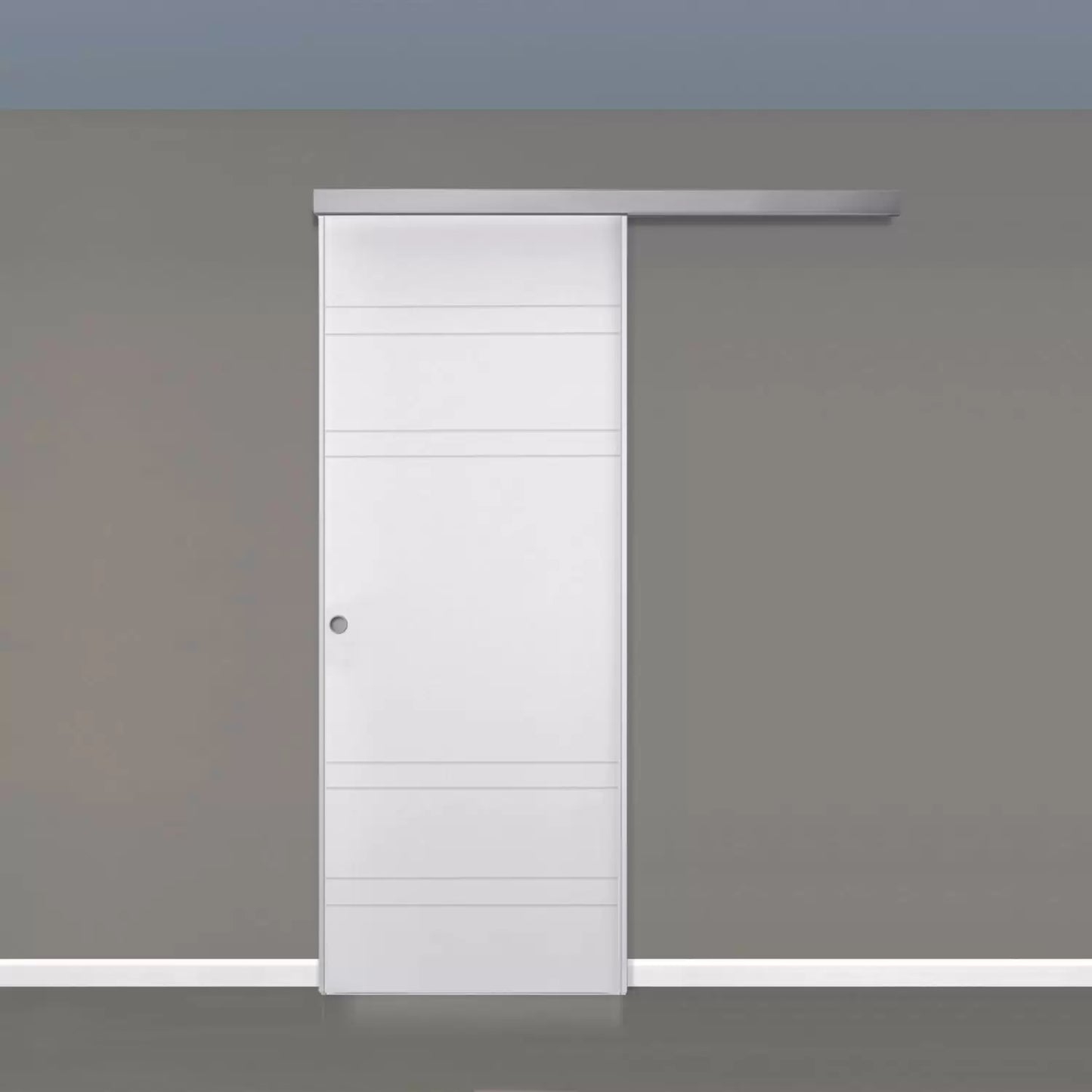 Porta da interno 1 anta scorrevole esterno muro DYNAMIC BIANCO LACCATO