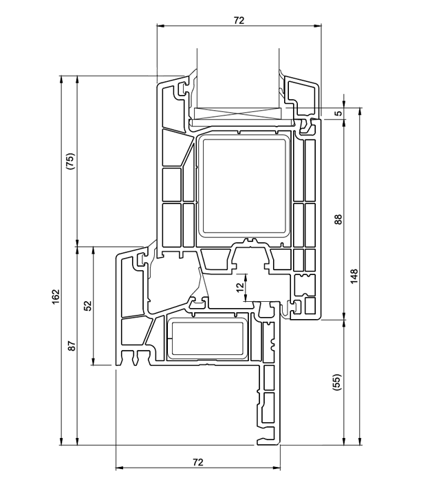 Finestra in PVC Bianca 1 Anta con Ribalta β Isolamento Termico e Acustico