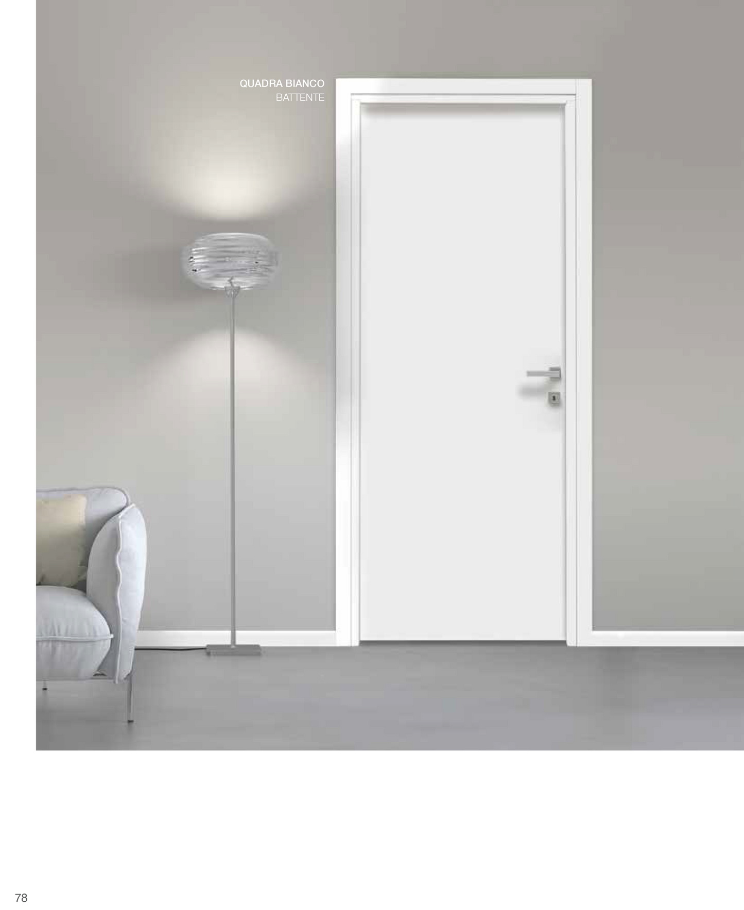Porta da interno 1 anta battente QUADRA BIANCO