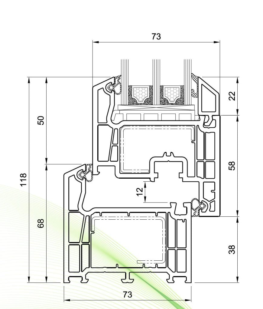 Portafinestra in PVC 1 anta 87x215