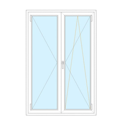Portafinestra in PVC 2 ante 140X240 Triplo vetro