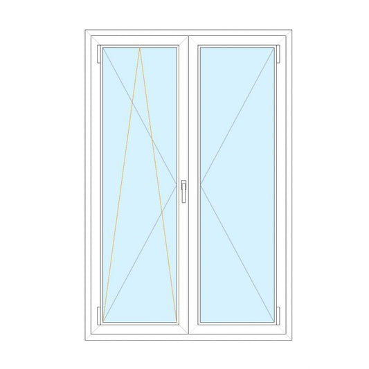 Portafinestra in PVC 2 ante 120x210 TRIPLO VETRO