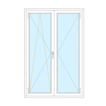 Portafinestra in PVC 2 ante 120x188
