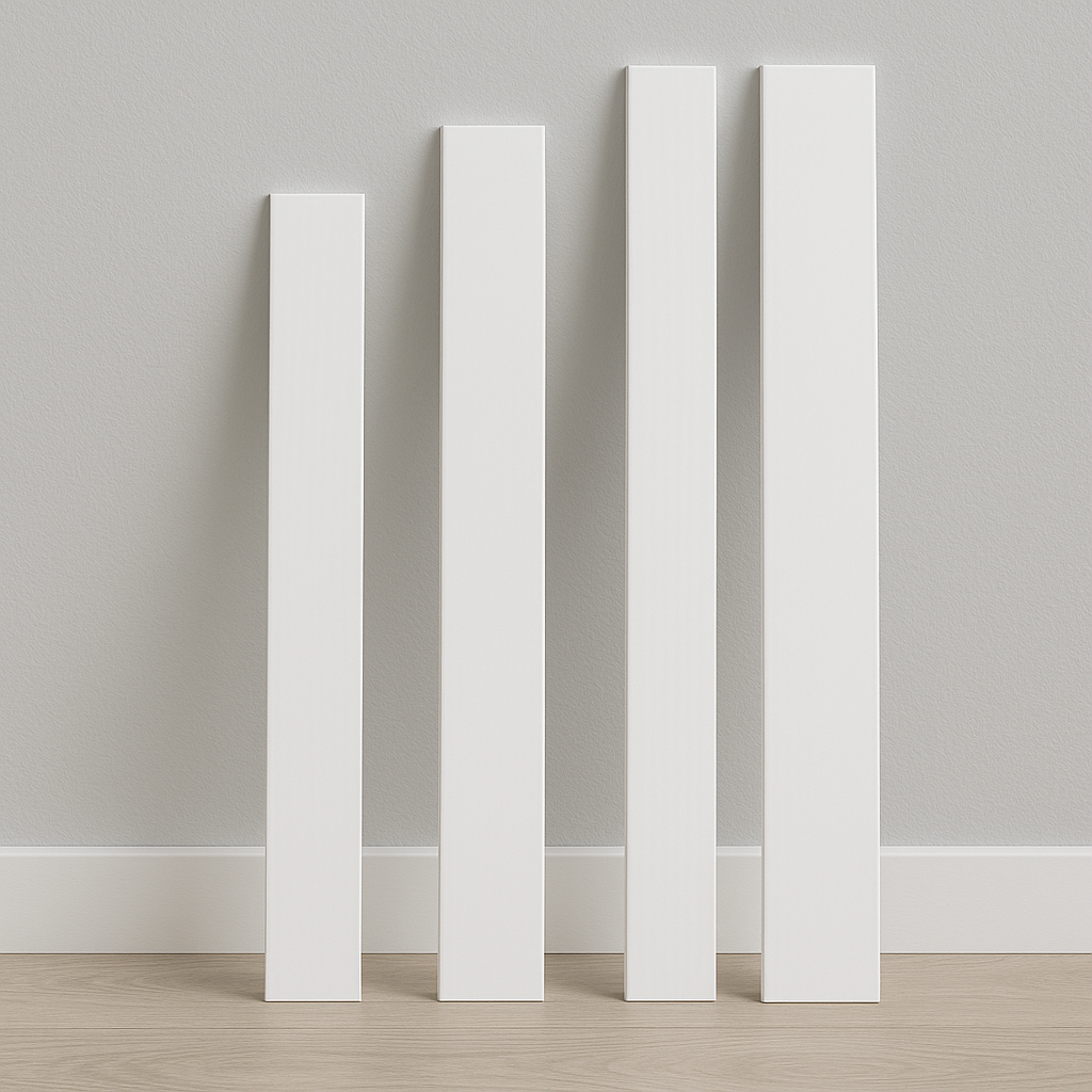 Coprifilo Piatto in Pvc 80 mm Bianco in massa