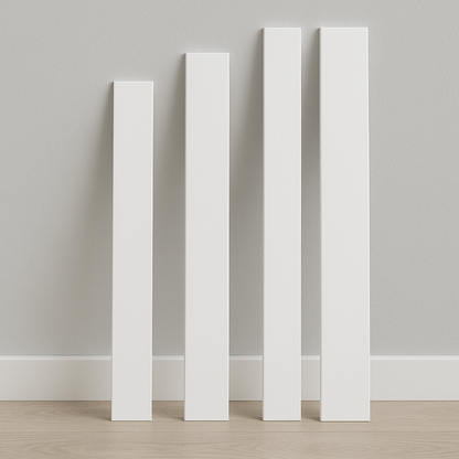 Coprifilo Piatto in Pvc 80 mm Bianco in massa