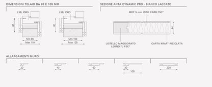 Porta da interno 1 anta battente DYNAMIC PRO BIANCO LACCATO