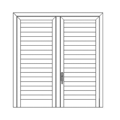 Persiana Finestra stecca orientabile 2 ante 100x200