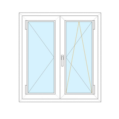 Finestra in PVC 2 ante TRIPLO VETRO 150x145