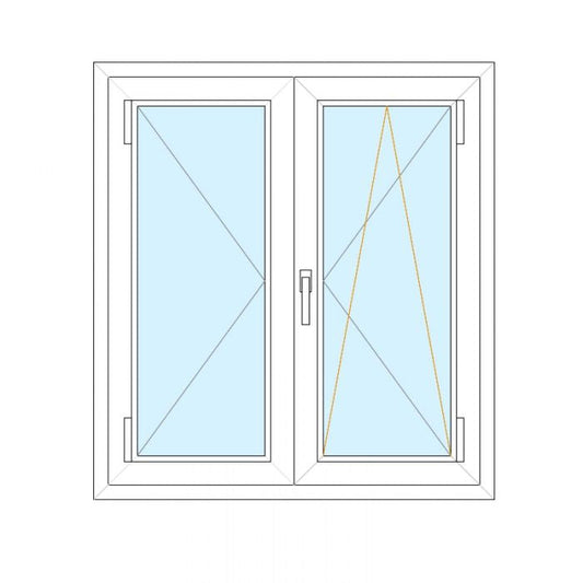 Finestra in PVC 2 ante 158x140