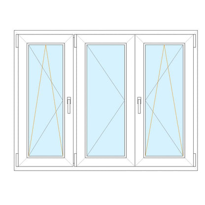 Finestra in PVC 3 ante