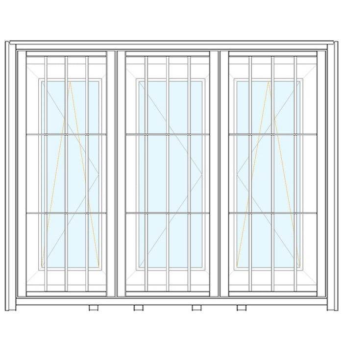 Inferriata Apribile Finestra 3 ante