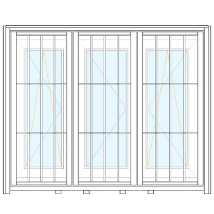 Inferriata Apribile Finestra 3 ante