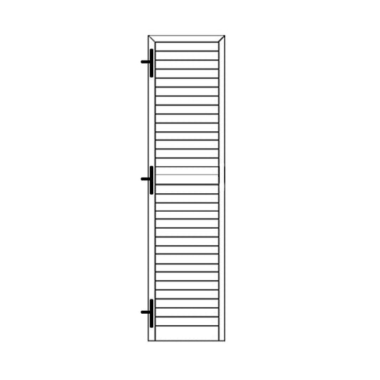 Persiana Legno Portafinestra stecca fissa cardini 1 anta