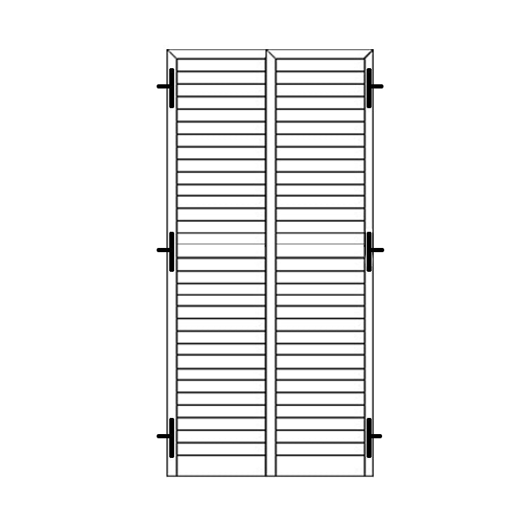 Persiana Portafinestra stecca ovalina 2 ante 115x225