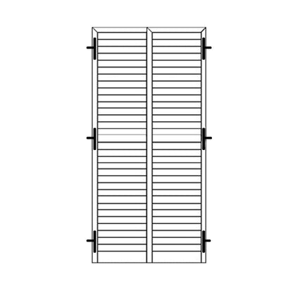 Persiana Portafinestra stecca ovalina 2 ante 115x225