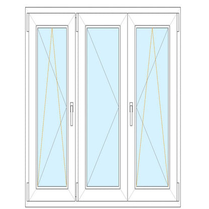 Portafinestra in PVC 3 ante