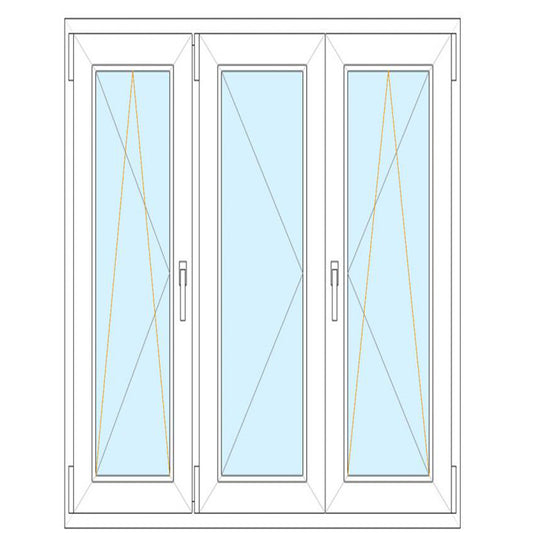 Portafinestra in PVC 3 ante