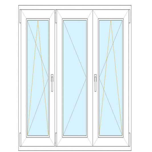 Portafinestra in PVC 3 ante