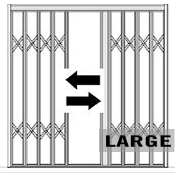 Cancelletto Estensibile LARGE  2 ante 291x230 verniciati