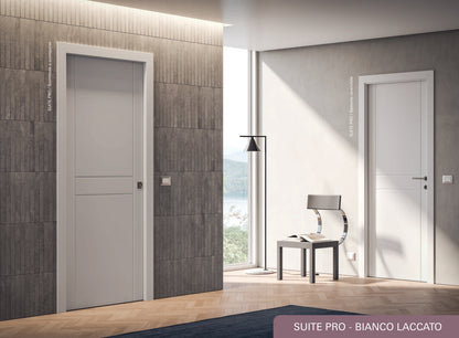 Porta da interno 1 anta scorrevole interno muro SUITE PRO BIANCO LACCATO