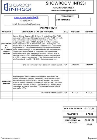 PREVENTIVO DIELLA STEFANIA PVC+INFERRIATA