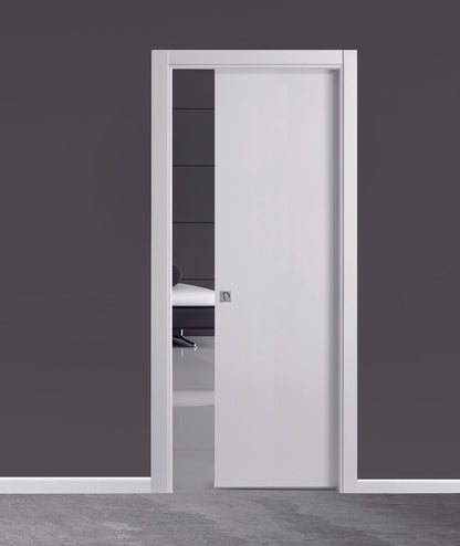 Porta da interno 1 anta scorrevole interno muro BIANCO HD
