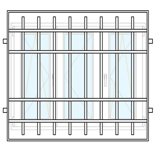 Inferriata Fissa finestra 3 ante