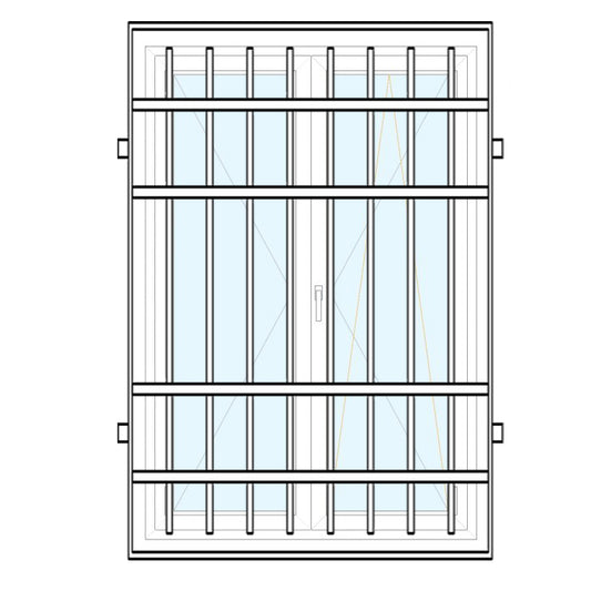 Inferriata Fissa Portefinestra  2 ante