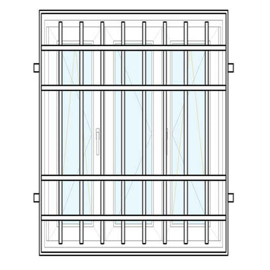 Inferriata Fissa Portefinestra 3 ante