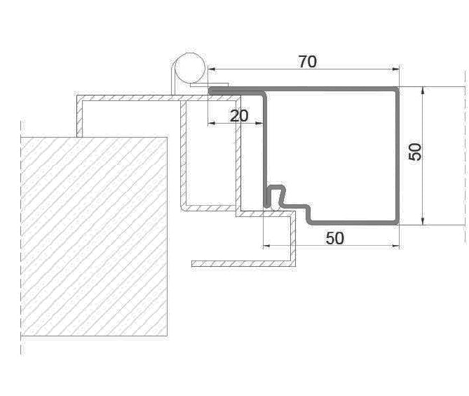 Persiana Blindata Portafinestra stecca fissa telaio 2 ante 130x235