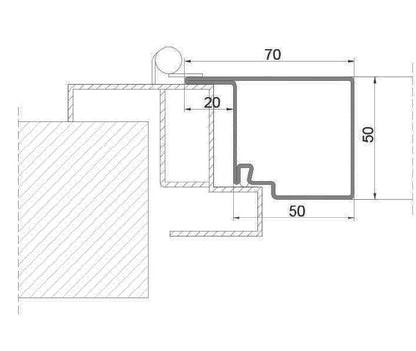 Persiana Blindata Portafinestra stecca fissa telaio 2 ante 130x235