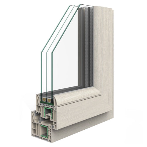 Finestra in PVC 2 ante TRIPLO VETRO 150x145