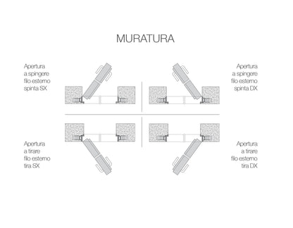 Porta 1 anta battente FILOMURO VERNICIABILE