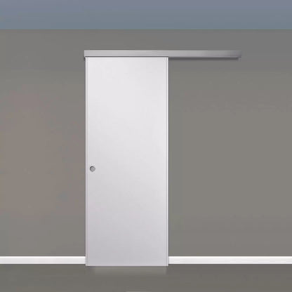 Porta da interno 1 anta scorrevole esterno muro TONDA BIANCO
