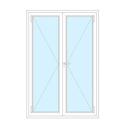 Porta con serratura in PVC 2 ante